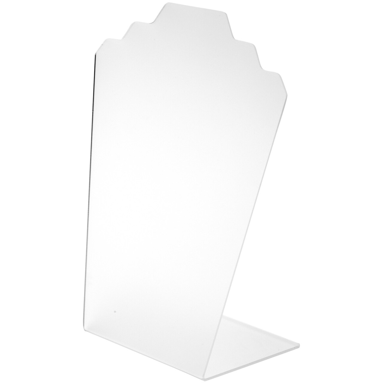 Plymor Frosted Acrylic Stair-step Necklace Display Stand, 8" W x 4" D x 11.75" H